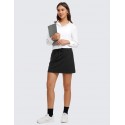 Women's 4-Way Stretch High Waist Work Casual Golf Tennis Skirt - Navy