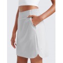 Women's A-Line Athletic Casual Dress with Shorts Pockets - Grey