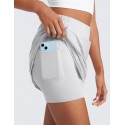 Women's A-Line Athletic Casual Dress with Shorts Pockets - Grey