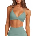 Women's Double Layer Crisscross Sports Bra - Mint Green