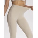 Women's Fitness Flared Tummy Control Yoga Pants - Beige