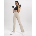 Women's Fitness Flared Tummy Control Yoga Pants - Beige