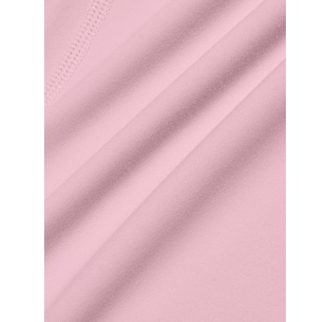 Women's High Waist Double Stitched Soft Compression Yoga Pants - Pink