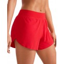 Women's Mid-Rise Dolphin Sports Shorts - Red