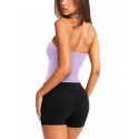 Women's Sexy Halter Sports Backless Padded Bra - Purple