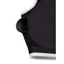 Women's Sexy Sleeveless Padded Fitness Yoga Cropped Top - Black and White