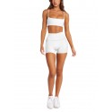 Women's Sexy Square Neck Wireless Sports Top Bra - White