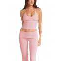 Women's Sleeveless Backless Sports Fitness Yoga Tank Top - Pink