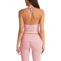 Women's Sleeveless Backless Sports Fitness Yoga Tank Top - Pink