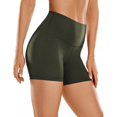 Women's Sports Cycling Shorts High Waist Hip Fitness - Dark Green