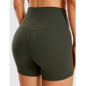 Women's Sports Cycling Shorts High Waist Hip Fitness - Dark Green
