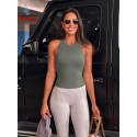 Women's Sports High Neck Longline Yoga Running Fitness Bra - White