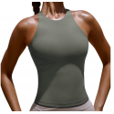 Women's Sports High Neck Longline Yoga Running Fitness Bra - White