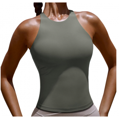 Women's Sports High Neck Longline Yoga Running Fitness Bra - White